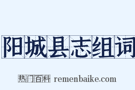 阳城县志组词是什么意思的图片